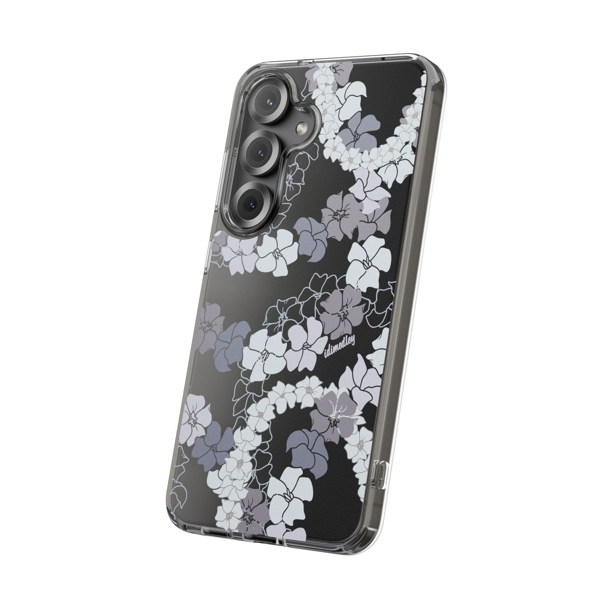Puakenikeni En Face Flower Leis (Blue and Purple) CLEAR Case