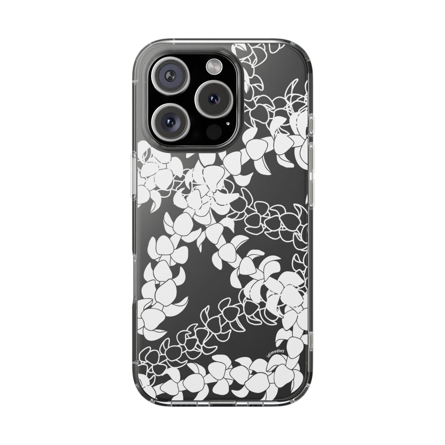 Puakenikeni Curvilinear Lei CLEAR Phone Case