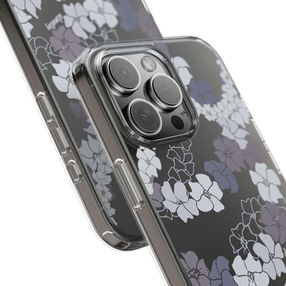Puakenikeni En Face Flower Leis (Blue and Purple) CLEAR Case