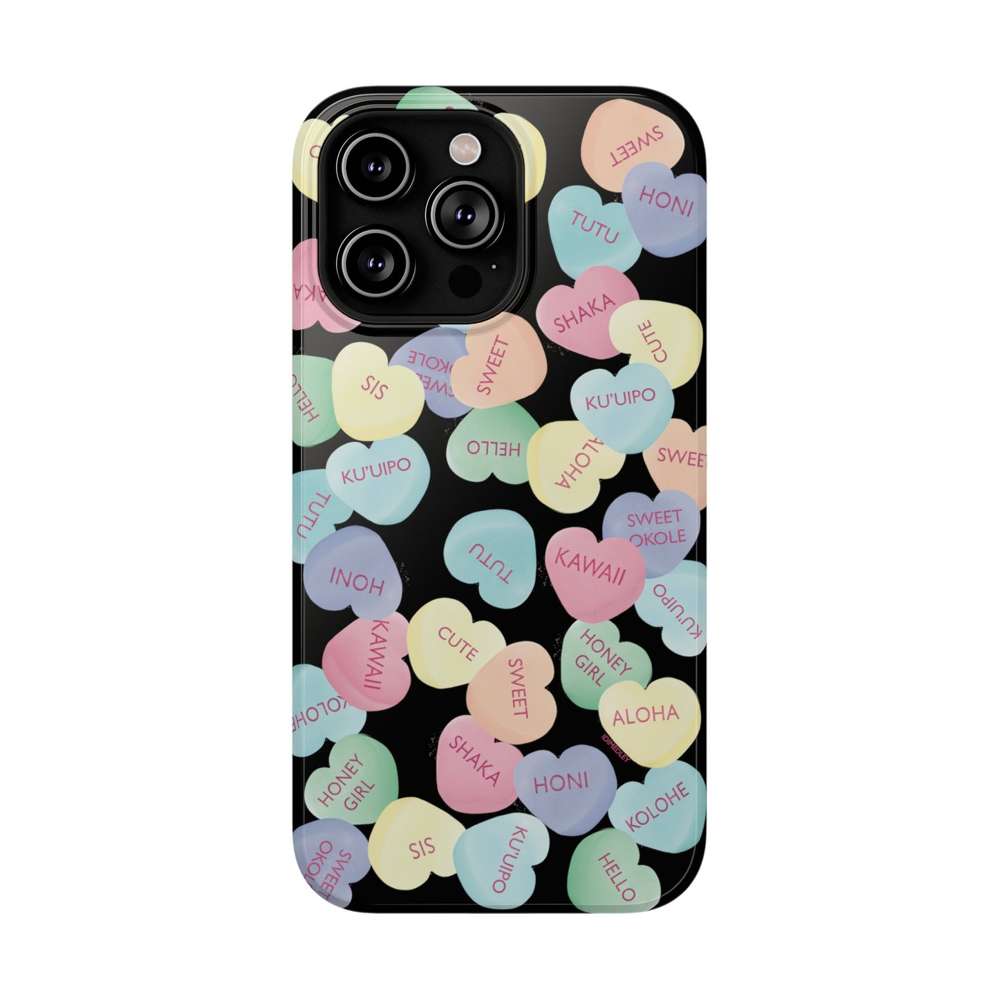 Candy Conversation Hearts Hawaii Style (Black)