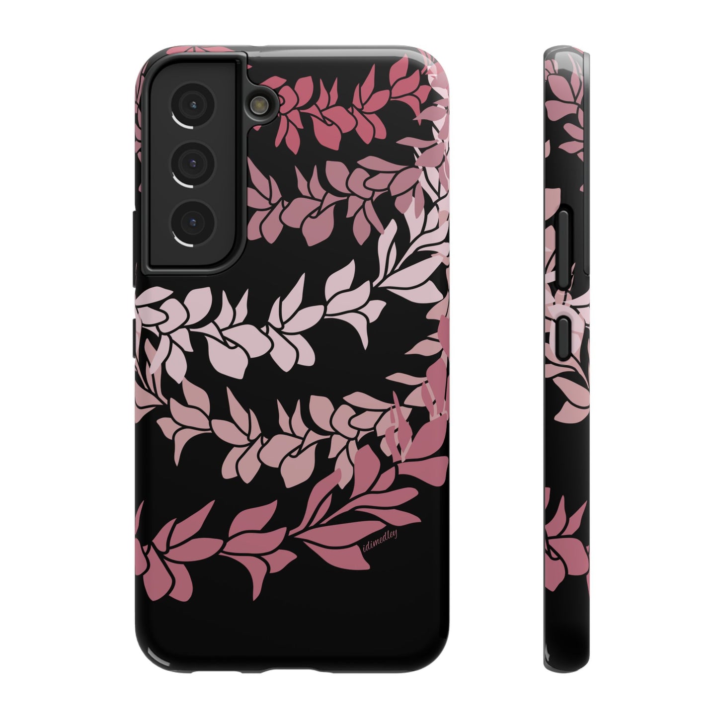 Plumeria Leis in Color Me Pinks (Black)