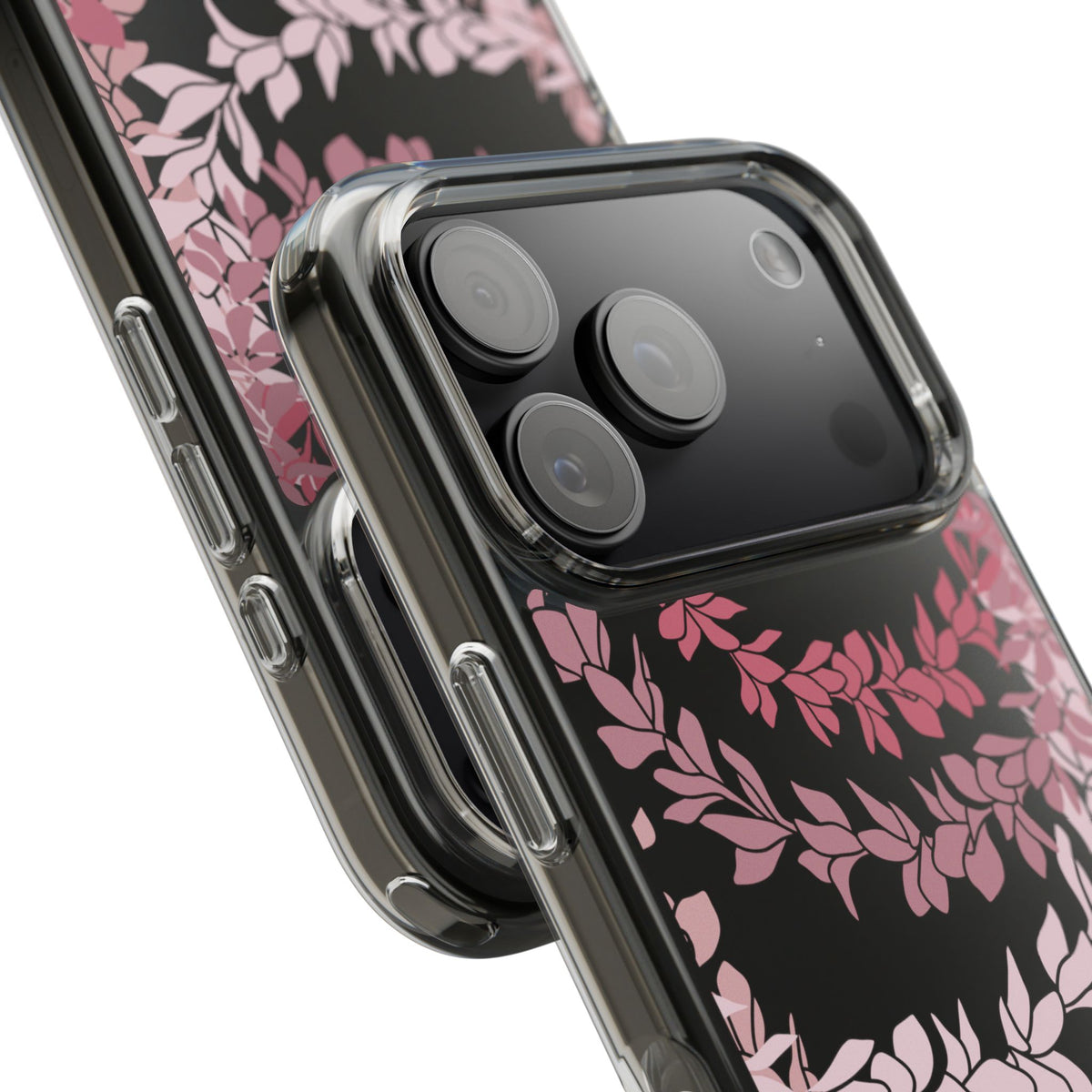 Plumeria Lei in Color Me Pinks CLEAR Case