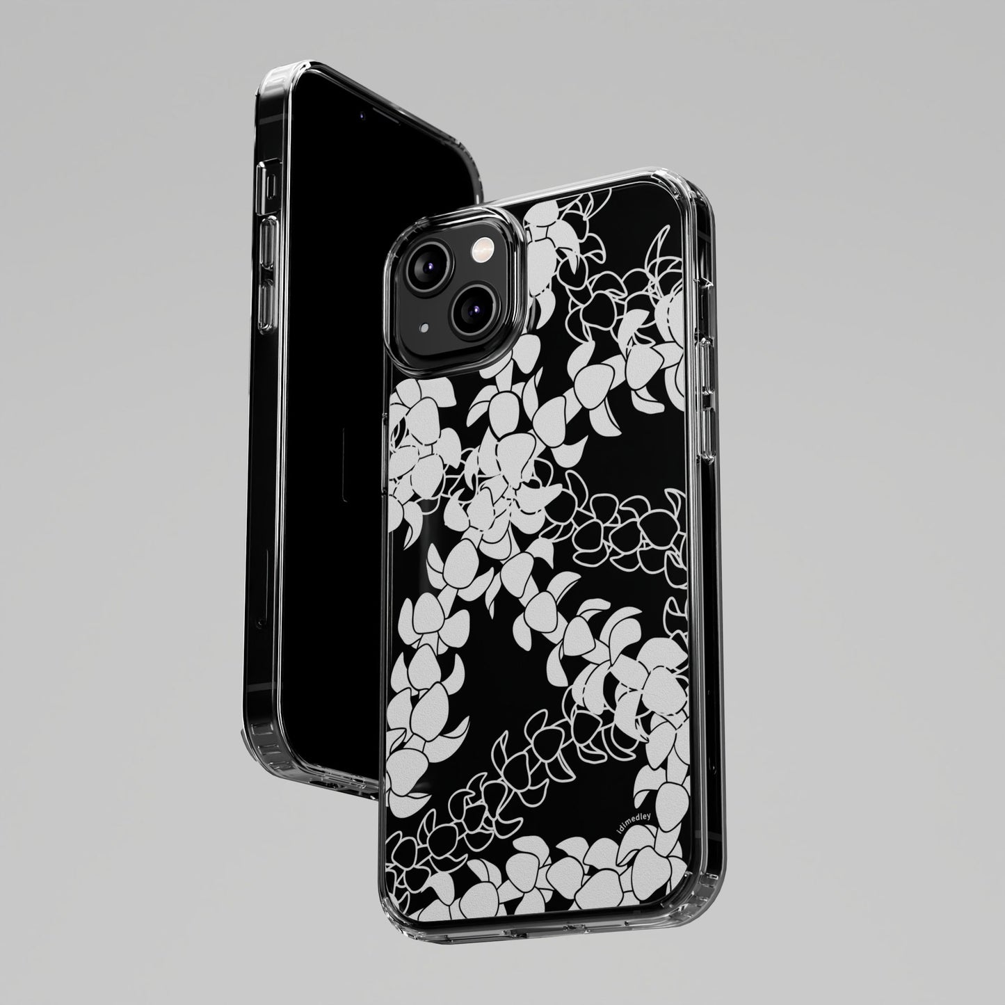 Puakenikeni Curvilinear Lei CLEAR Phone Case