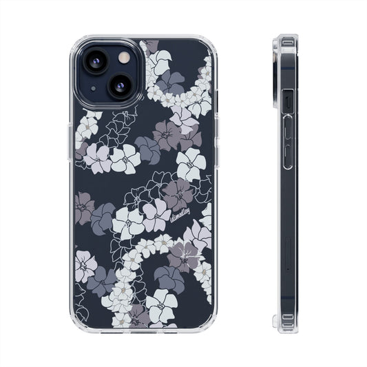 Puakenikeni En Face Flower Leis (Blue and Purple) CLEAR Case