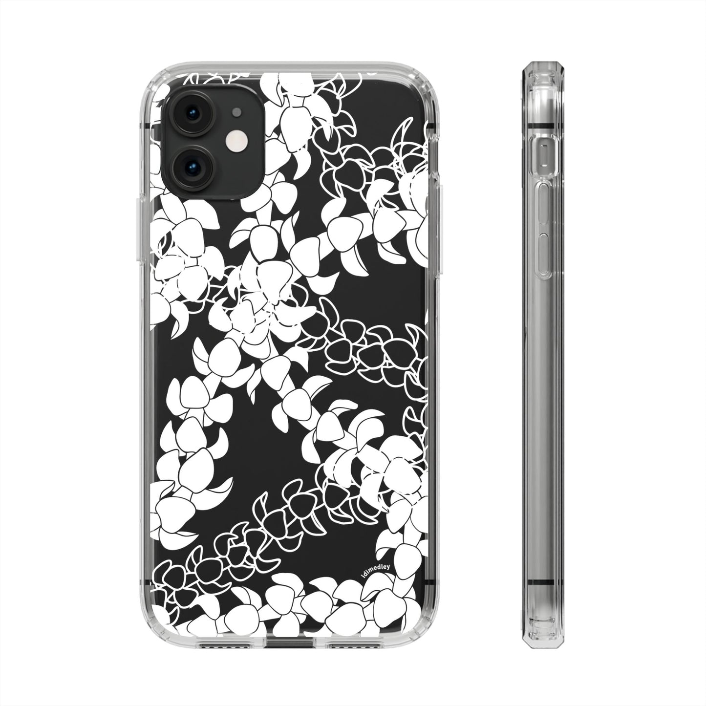 Puakenikeni Curvilinear Lei CLEAR Phone Case