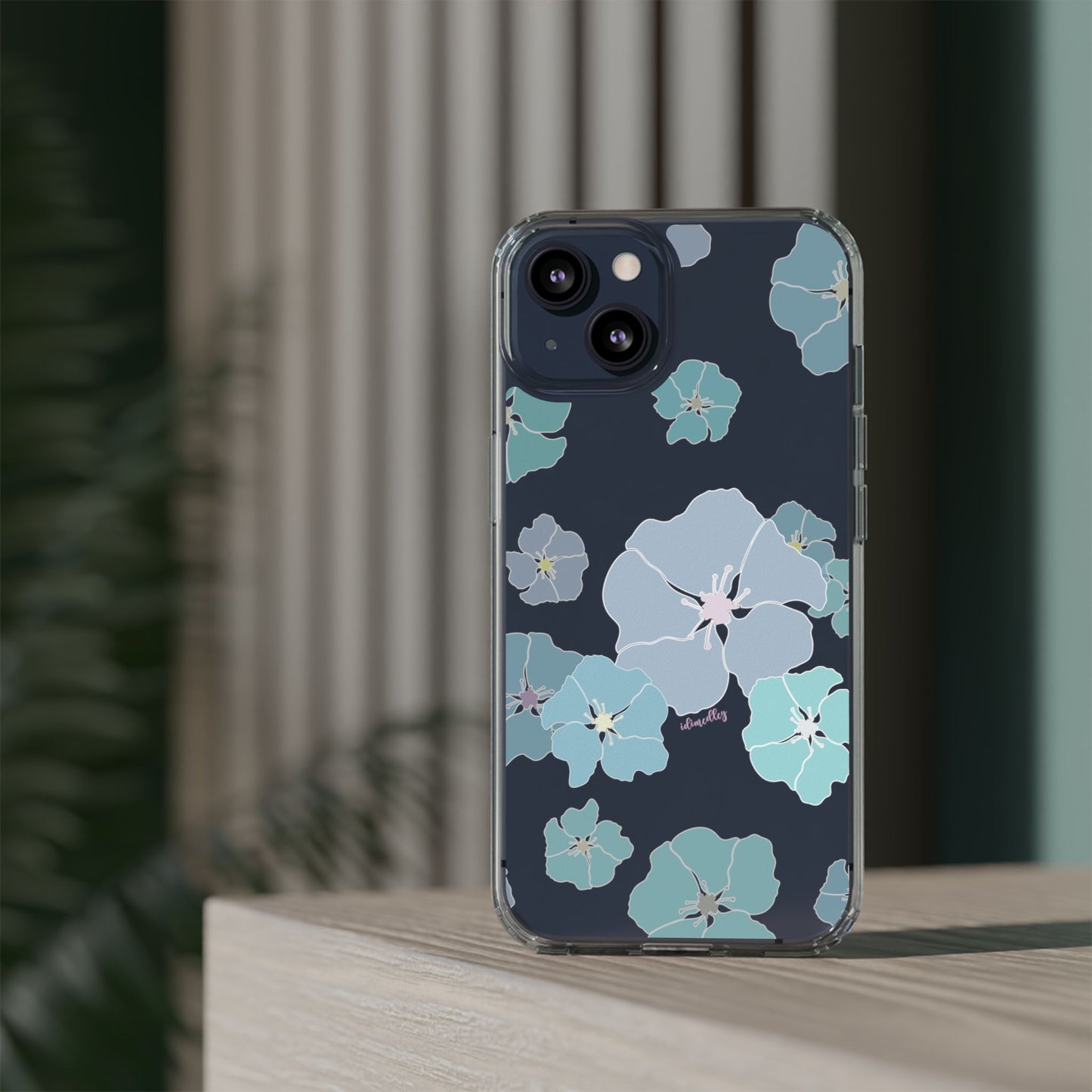 Ilima Flowers Blue CLEAR Case