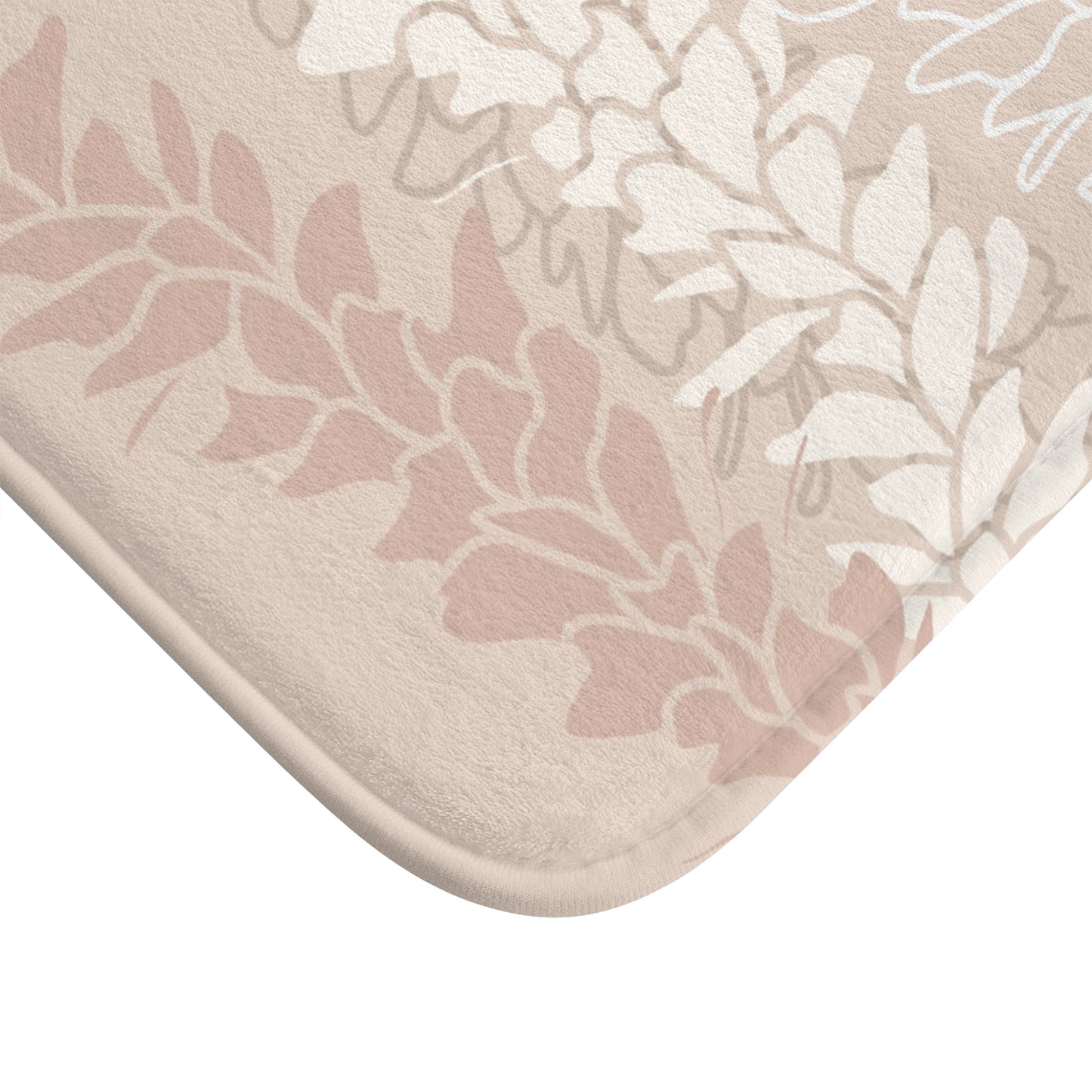 Bath Mat- White Ginger Kisses in Peach