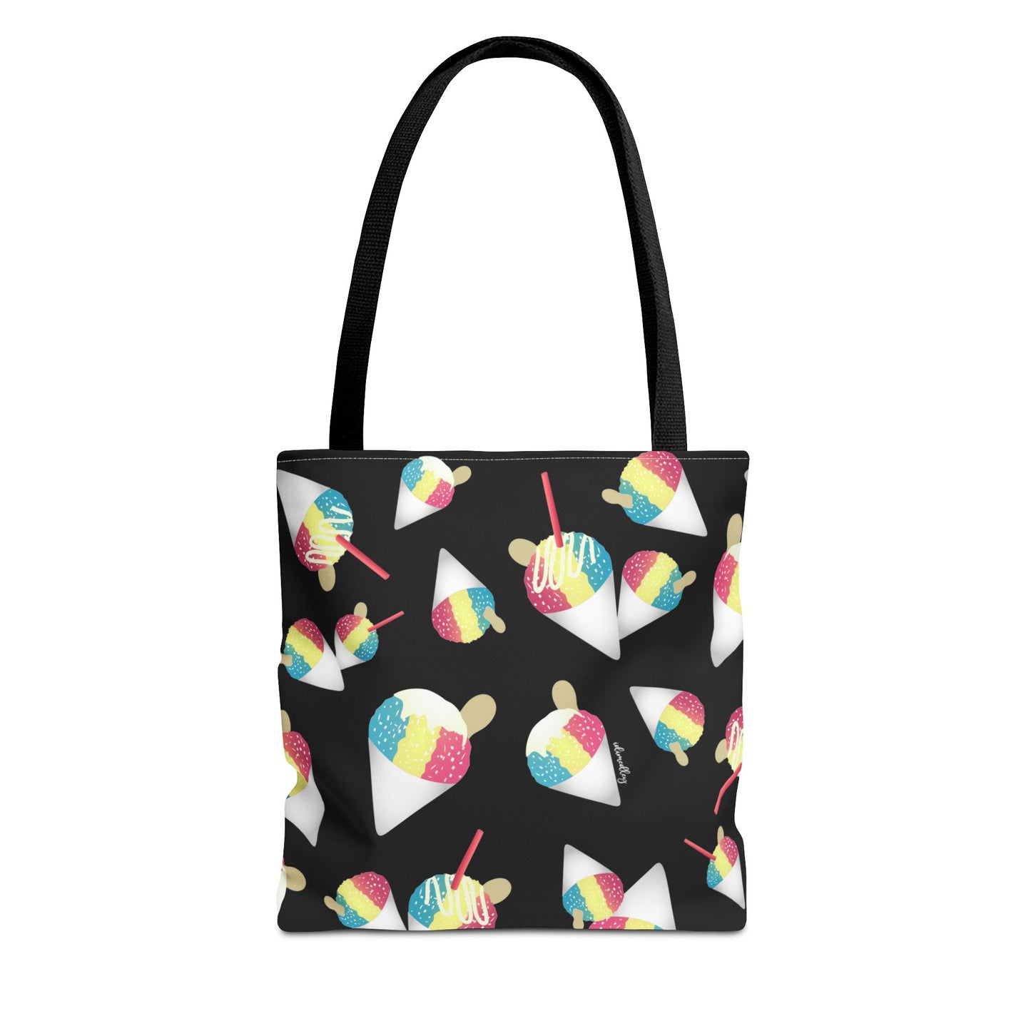 Tote bag- Rainbow Shave Ice/Snow Cones (Black)