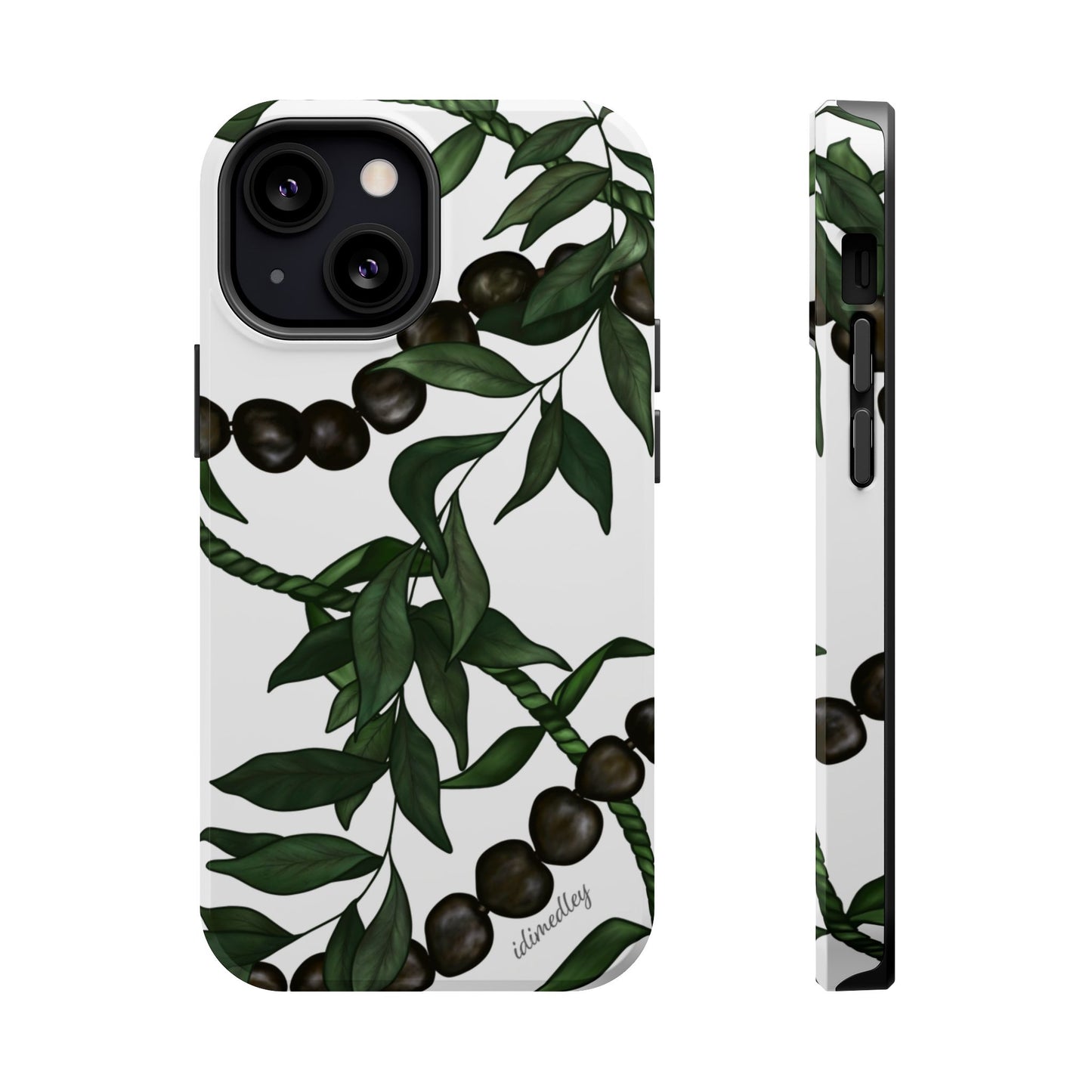 Kukui Nut, Maile, Ti Leaf Lei (White), MagSafe