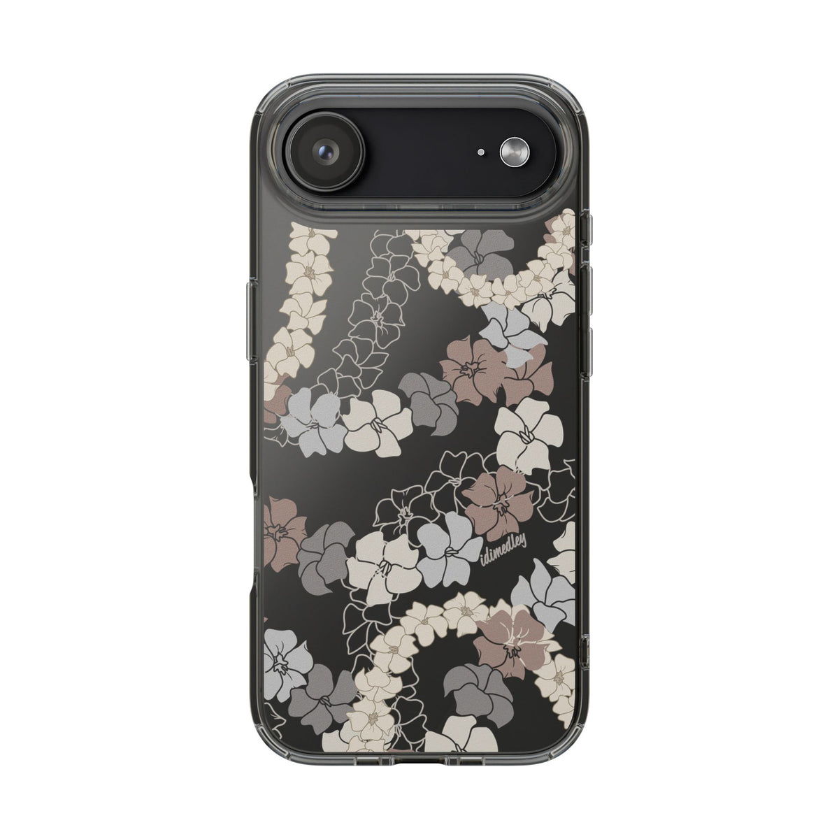 Puakenikeni En Face Flower Leis (Brown and Gray Neutrals) CLEAR Case