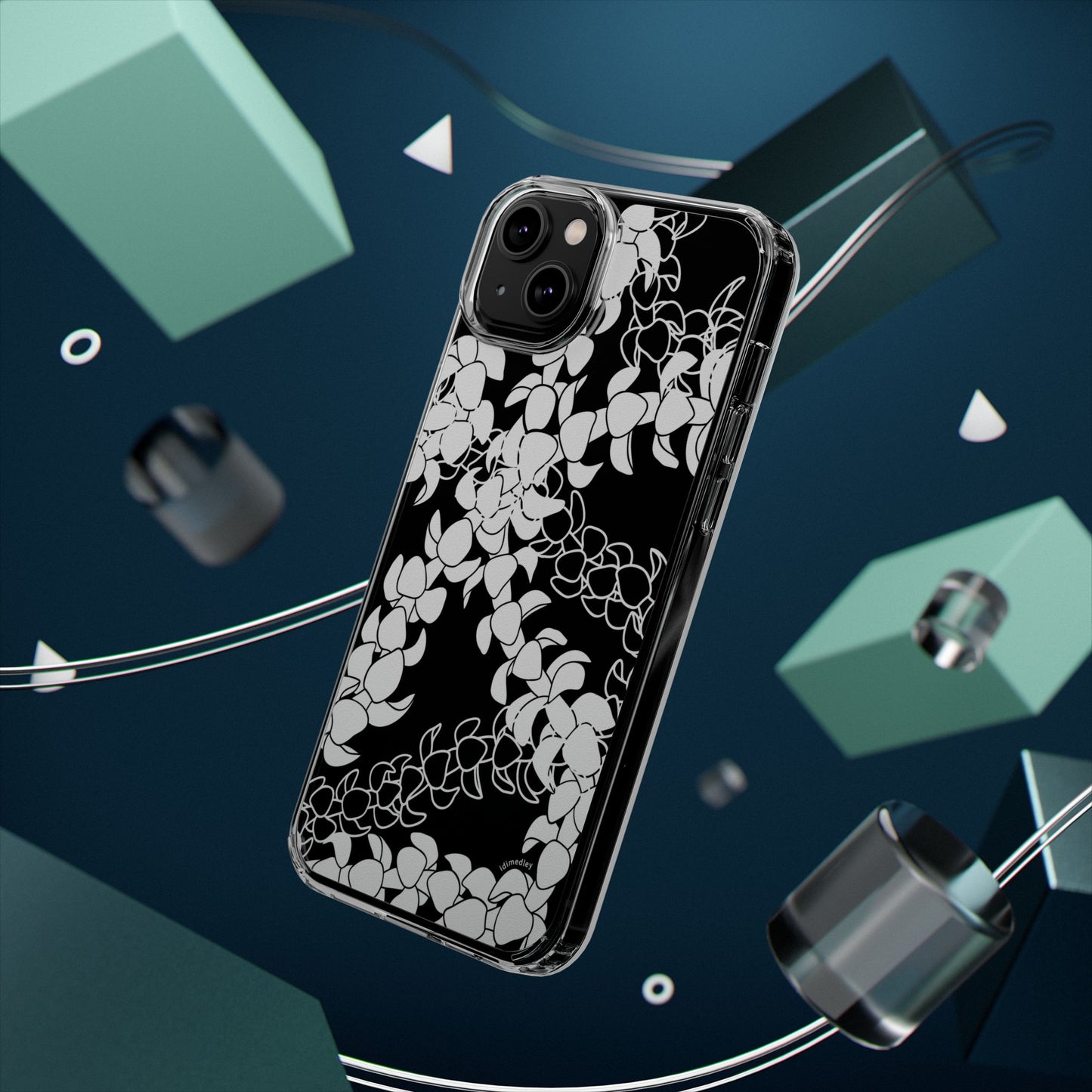 Puakenikeni Curvilinear Lei CLEAR Phone Case