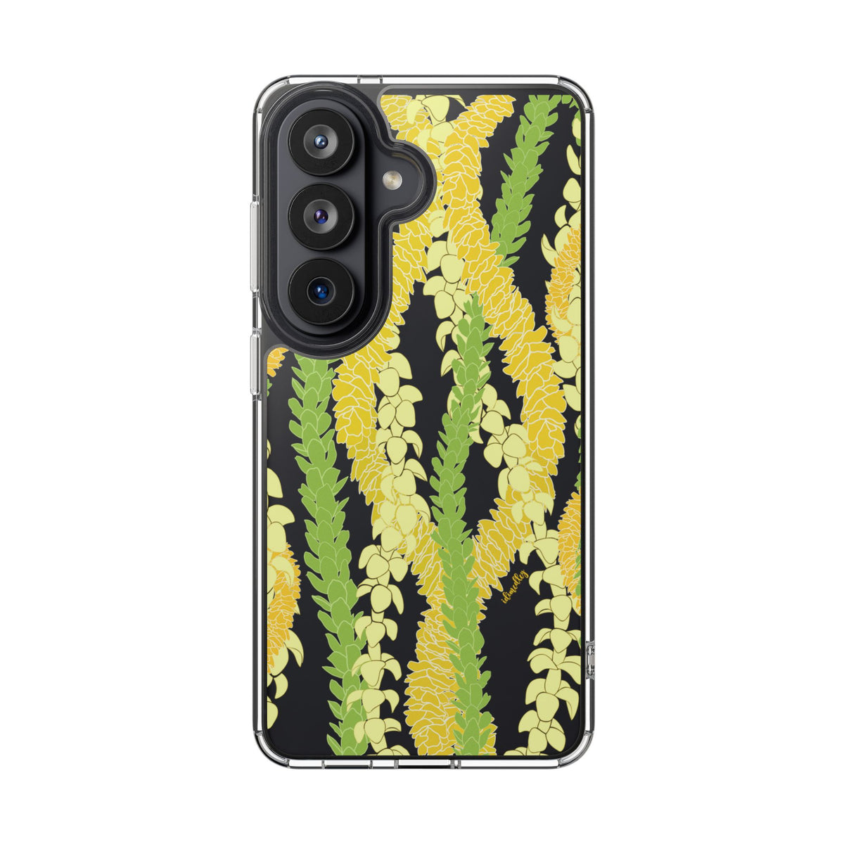 Triple Strand Ilima, Pakalana and Puakenikeni Lei CLEAR Case