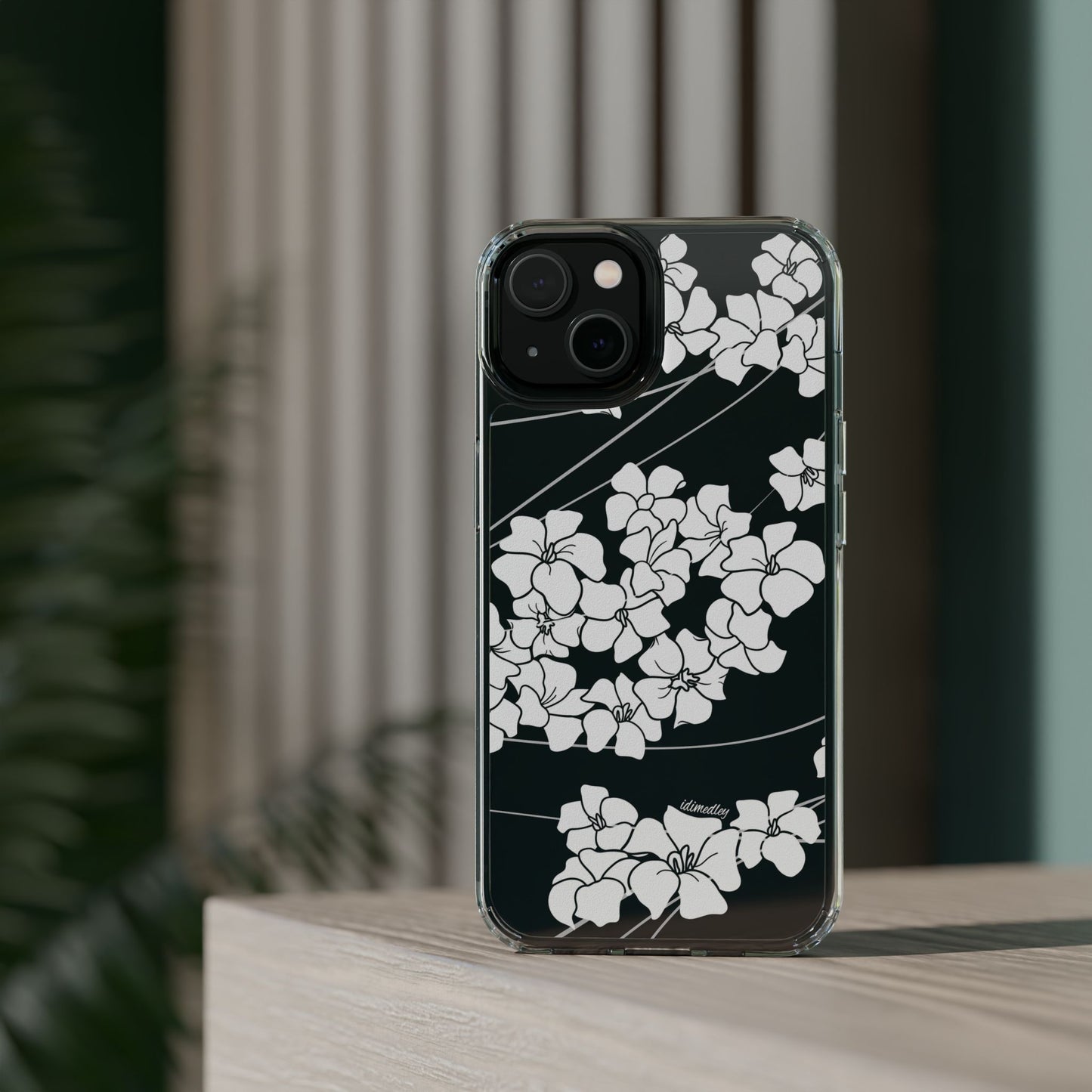 Puakenikeni En Face Flower Swirls CLEAR Case