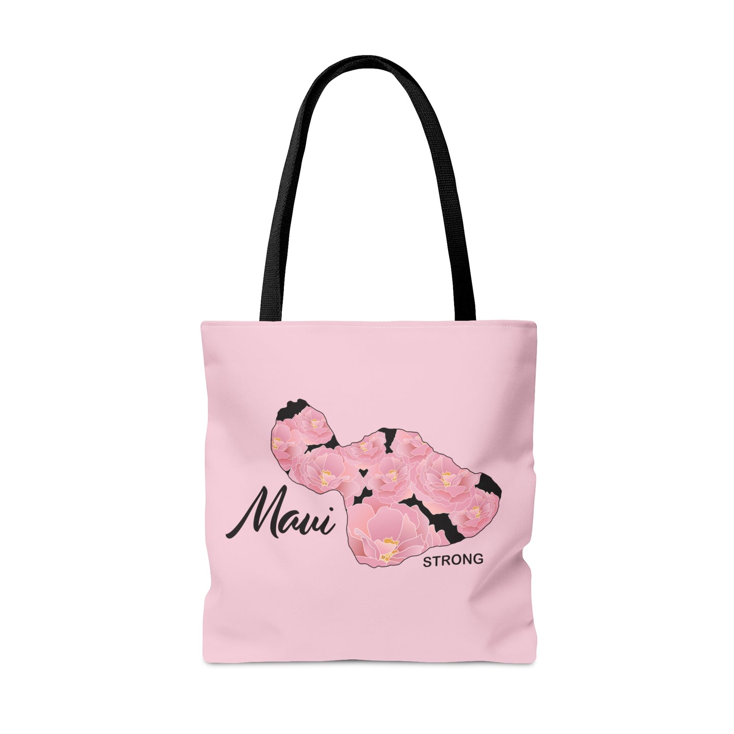 Tote bag- Maui Strong Lokelani Island Pink and Black, Proceeds Donated for Lahaina Wildfire Relief