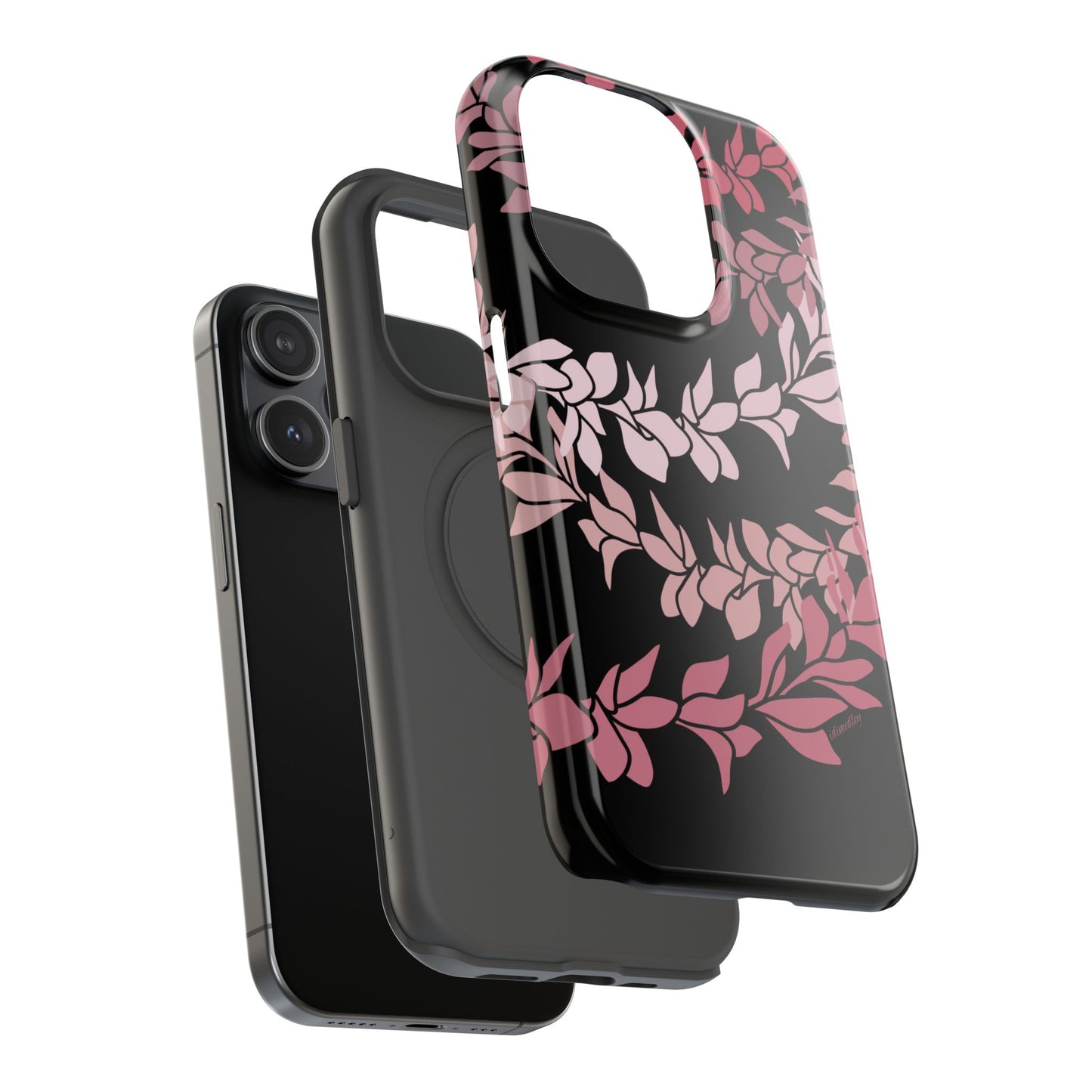 Plumeria Leis in Color Me Pinks (Black)