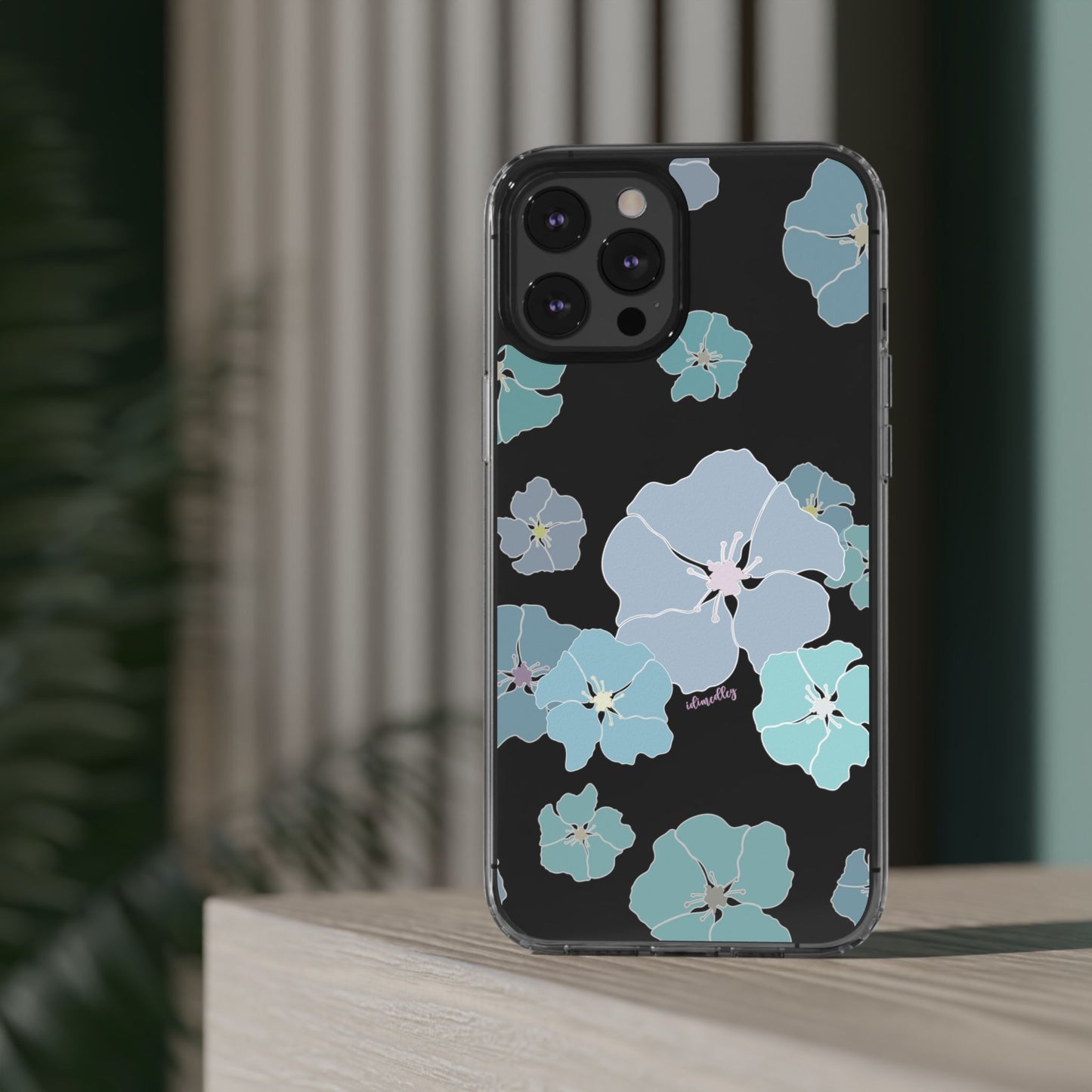 Ilima Flowers Blue CLEAR Case