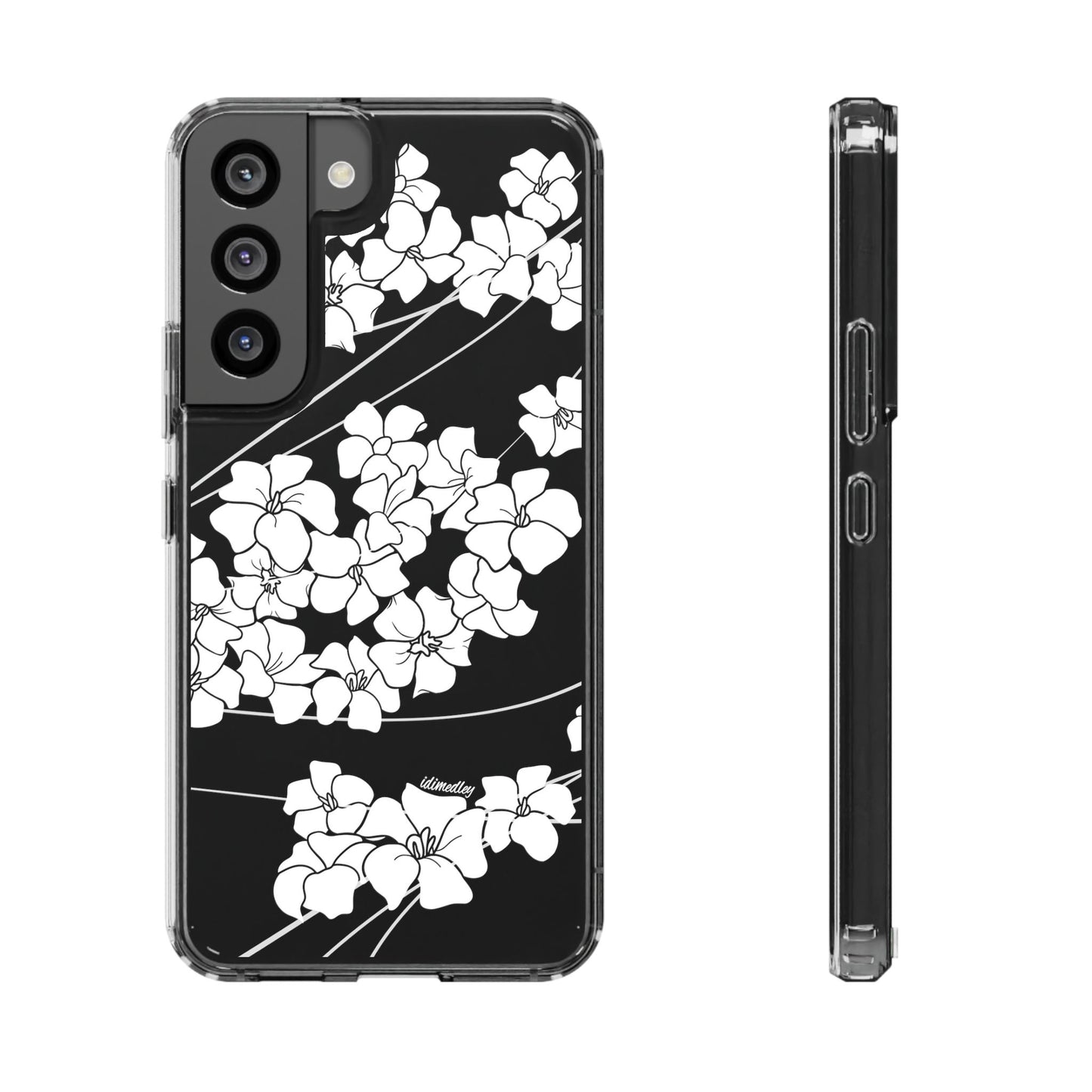 Puakenikeni En Face Flower Swirls CLEAR Case