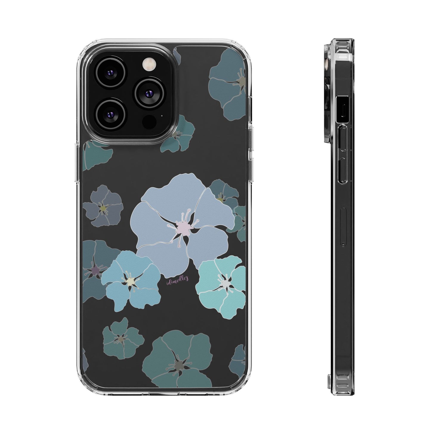 Ilima Flowers Blue CLEAR Case