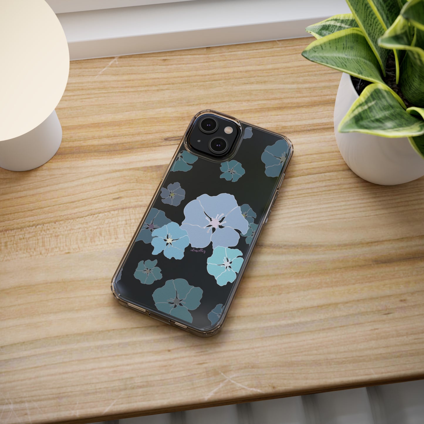 Ilima Flowers Blue CLEAR Case