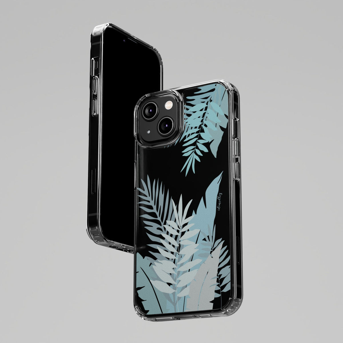 Whispering Leaves (Blue) CLEAR Case