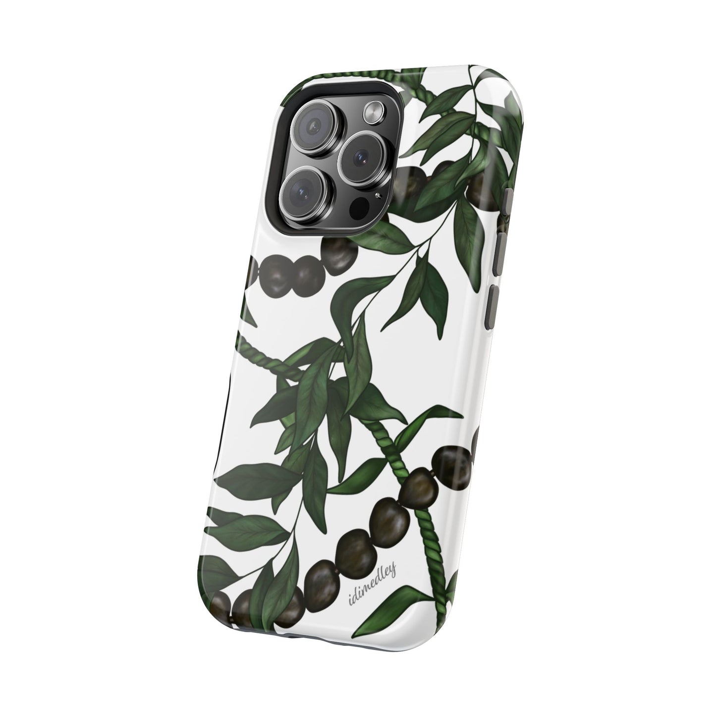 Kukui Nut, Maile, Ti Leaf Lei (White), MagSafe
