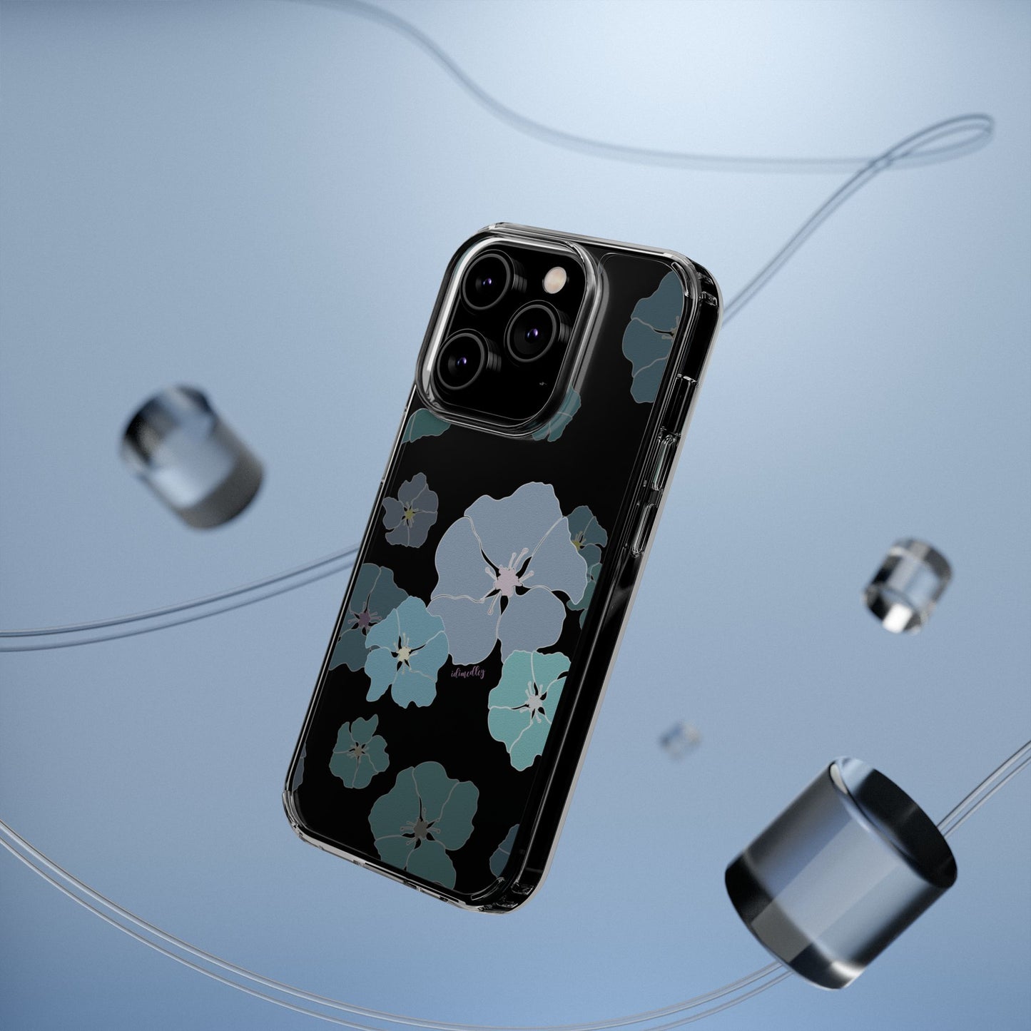 Ilima Flowers Blue CLEAR Case