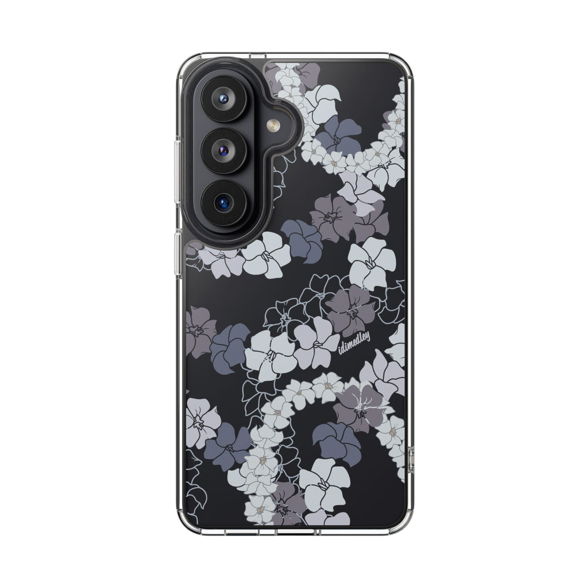 Puakenikeni En Face Flower Leis (Blue and Purple) CLEAR Case