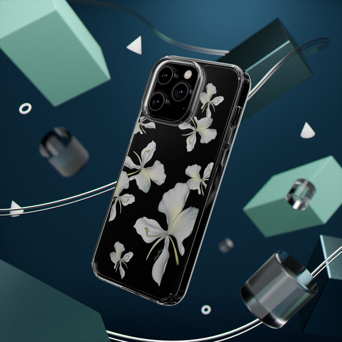 Awapuhi Butterfly Ginger Falling Flowers CLEAR Case
