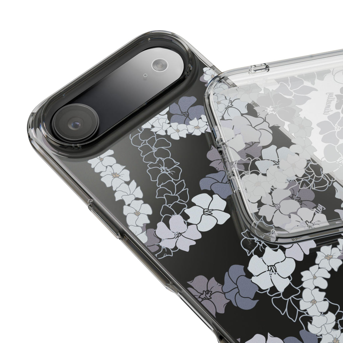 Puakenikeni En Face Flower Leis (Blue and Purple) CLEAR Case