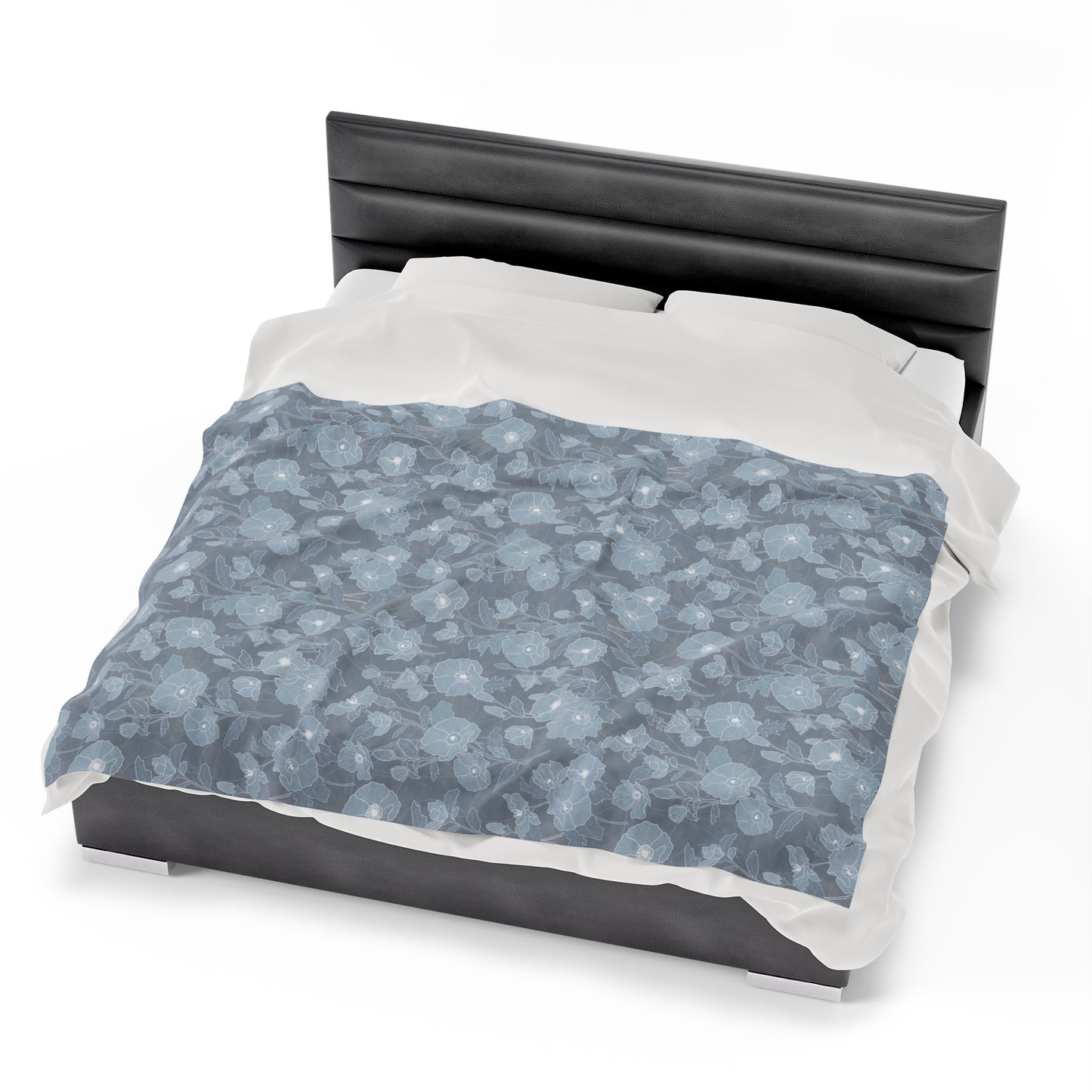 Incredibly Soft Blanket- Pua Kala in Medium Blue