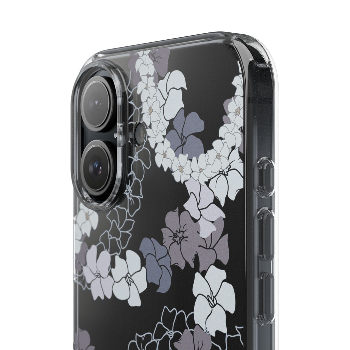 Puakenikeni En Face Flower Leis (Blue and Purple) CLEAR Case