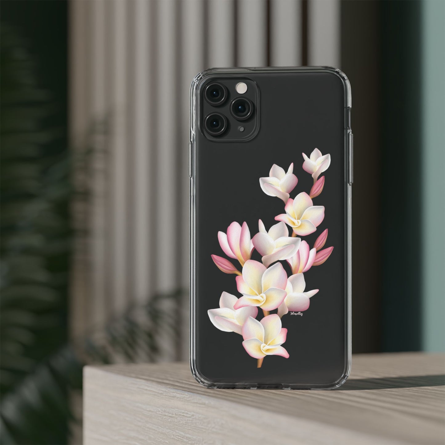 Pink Plumeria Cluster CLEAR Case