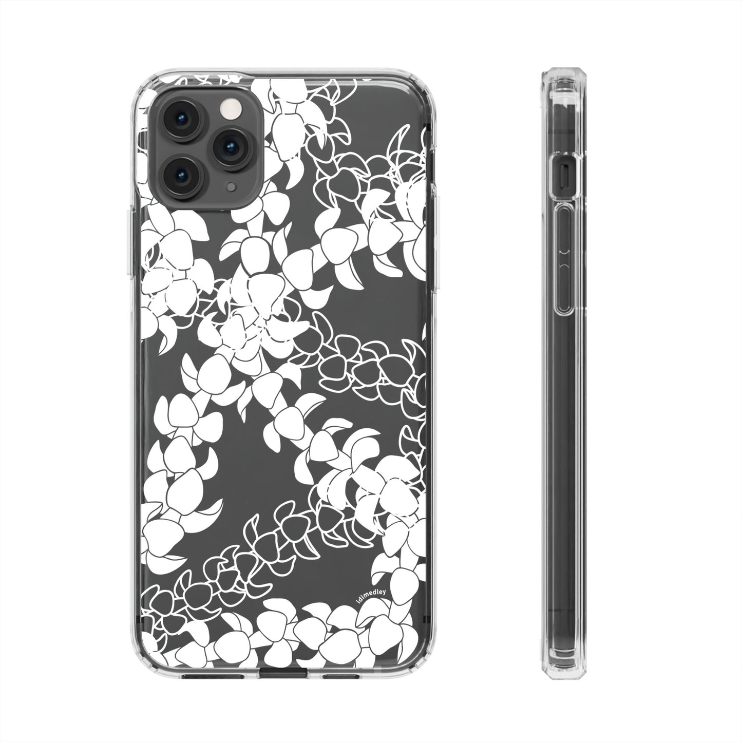 Puakenikeni Curvilinear Lei CLEAR Phone Case