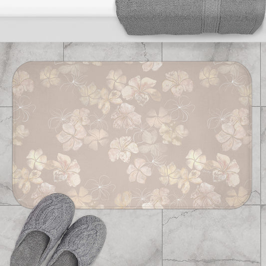 Bath Mat- Plumeria Stamped Impressions