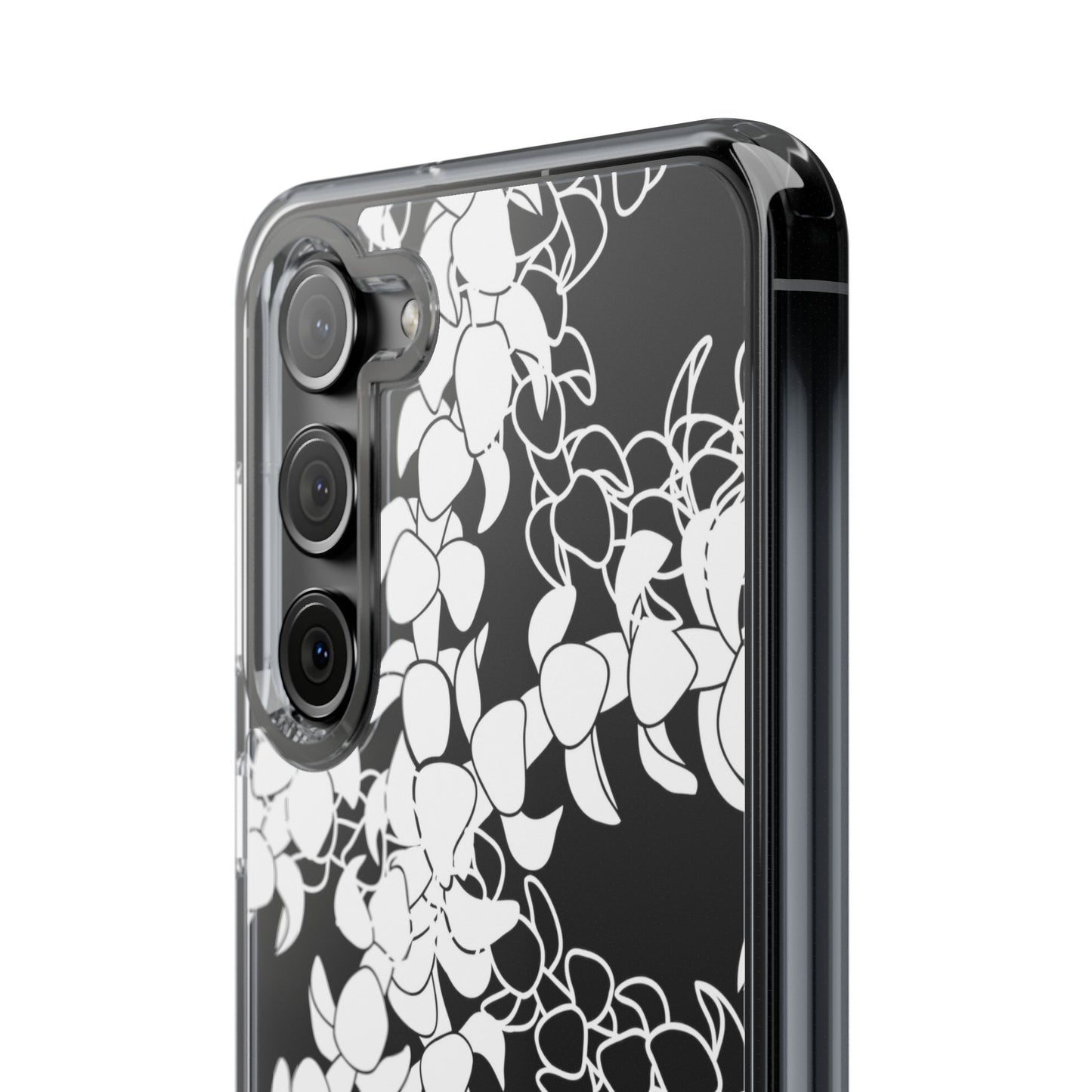 Puakenikeni Curvilinear Lei CLEAR Phone Case