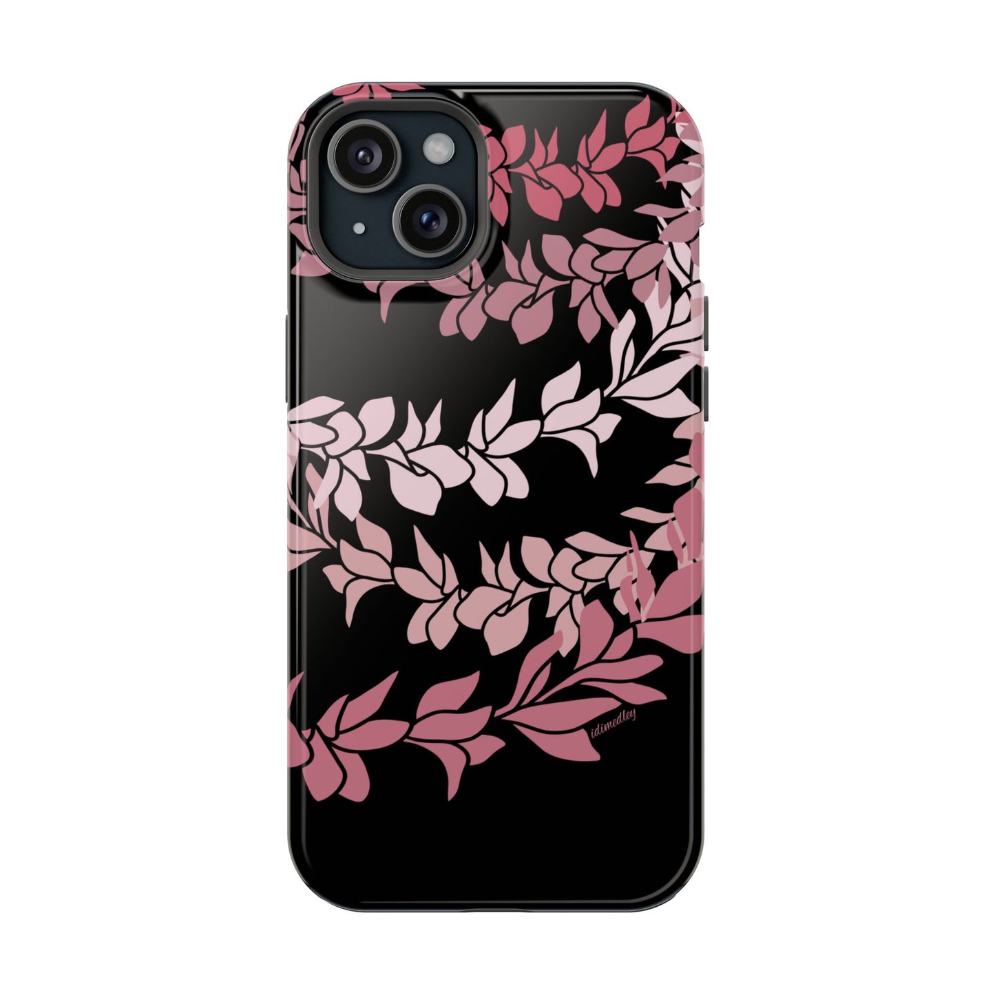 Plumeria Leis in Color Me Pinks (Black)