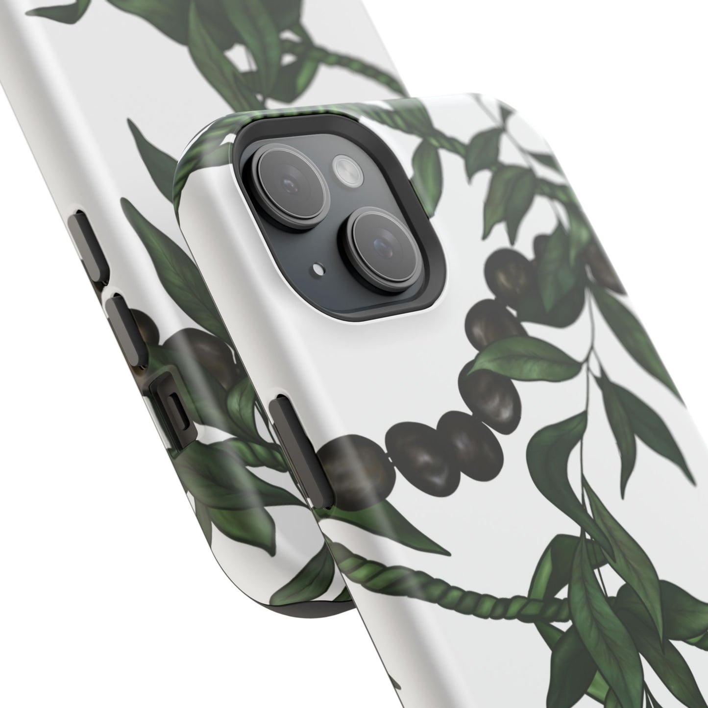 Kukui Nut, Maile, Ti Leaf Lei (White), MagSafe
