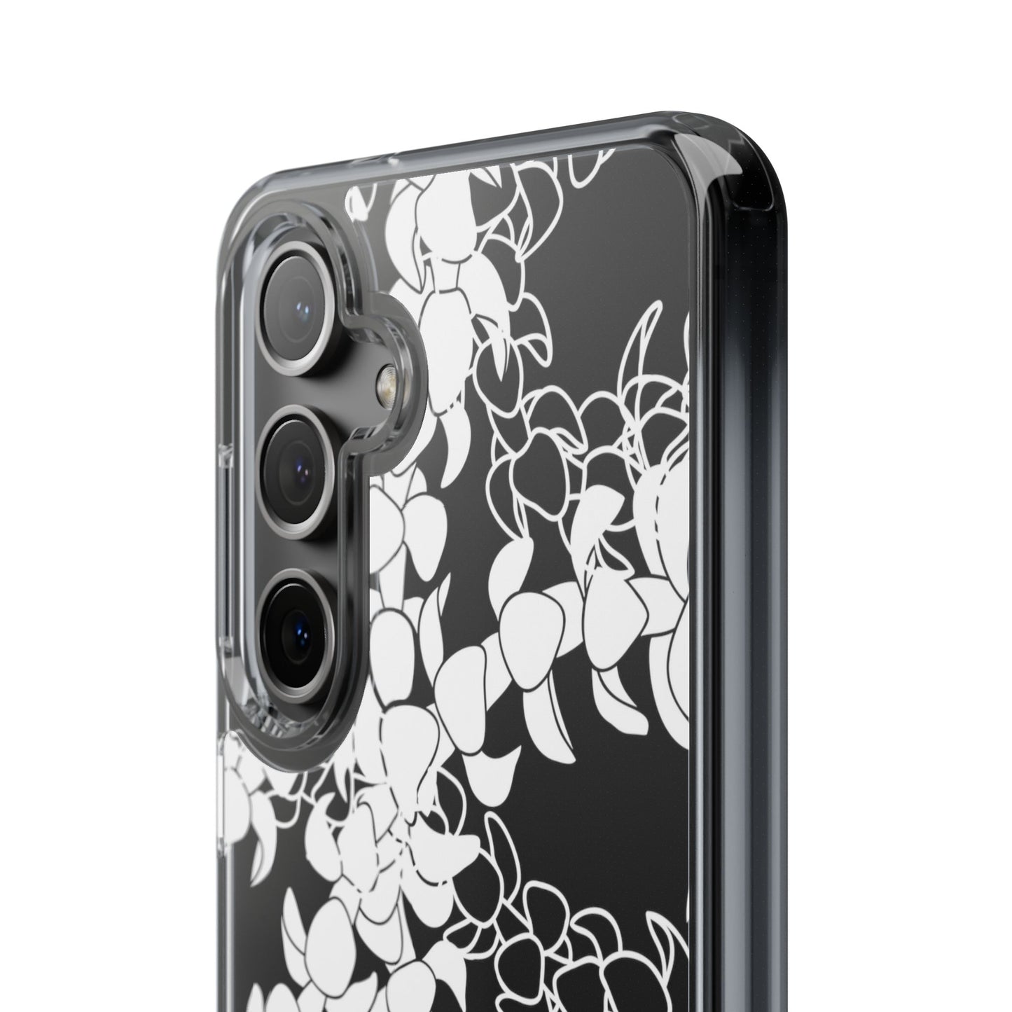 Puakenikeni Curvilinear Lei CLEAR Phone Case