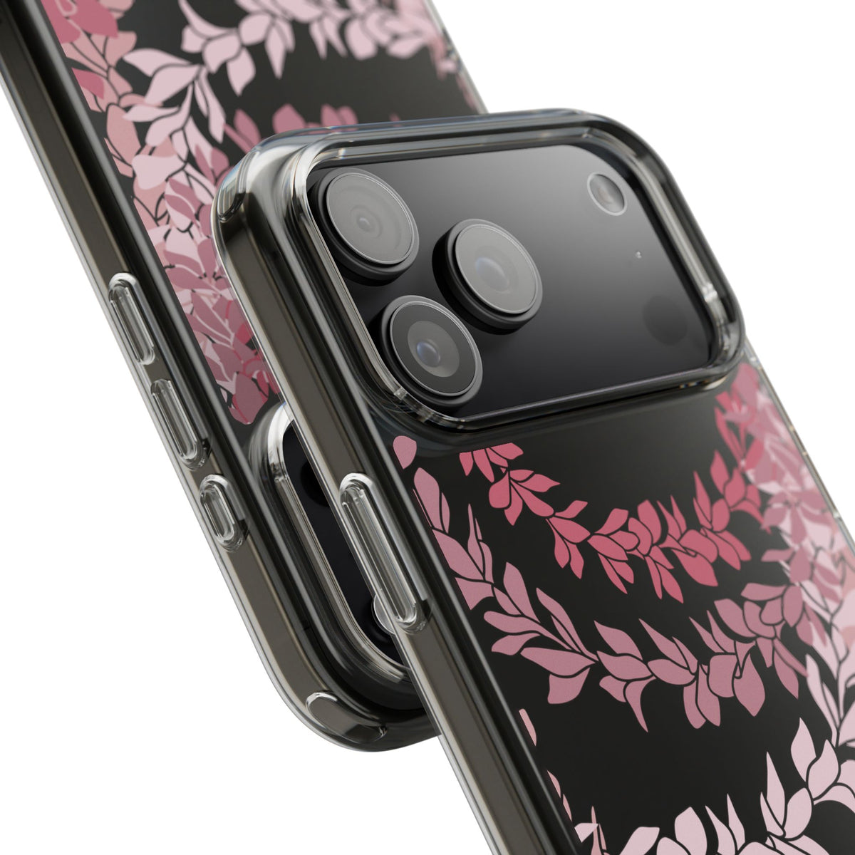 Plumeria Lei in Color Me Pinks CLEAR Case