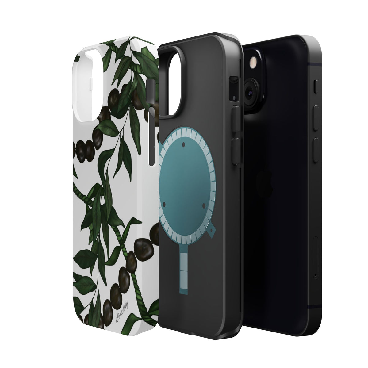 Kukui Nut, Maile, Ti Leaf Lei (White), MAGSAFE