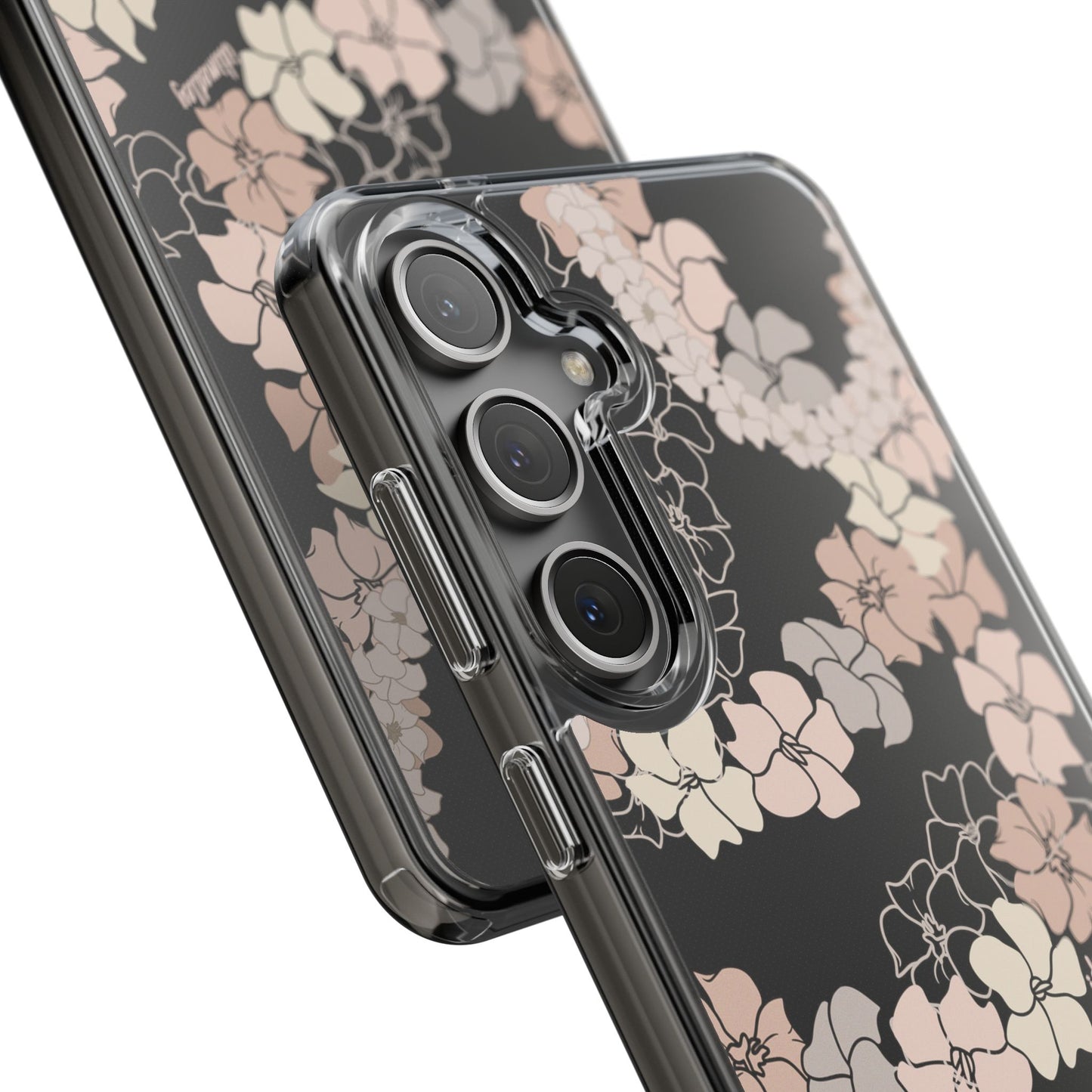 Puakenikeni En Face Flower Leis (Peachy Pinks) CLEAR Case