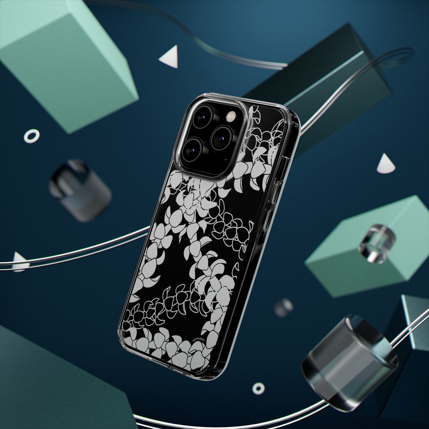 Puakenikeni Curvilinear Lei CLEAR Phone Case