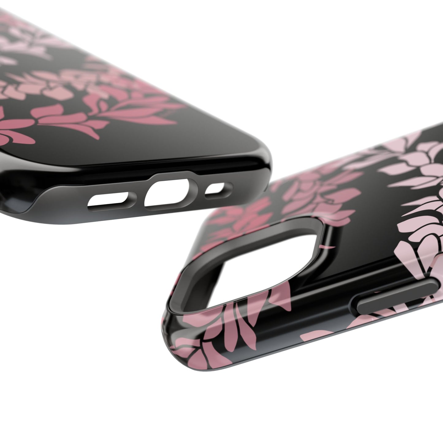 Plumeria Leis in Color Me Pinks (Black)