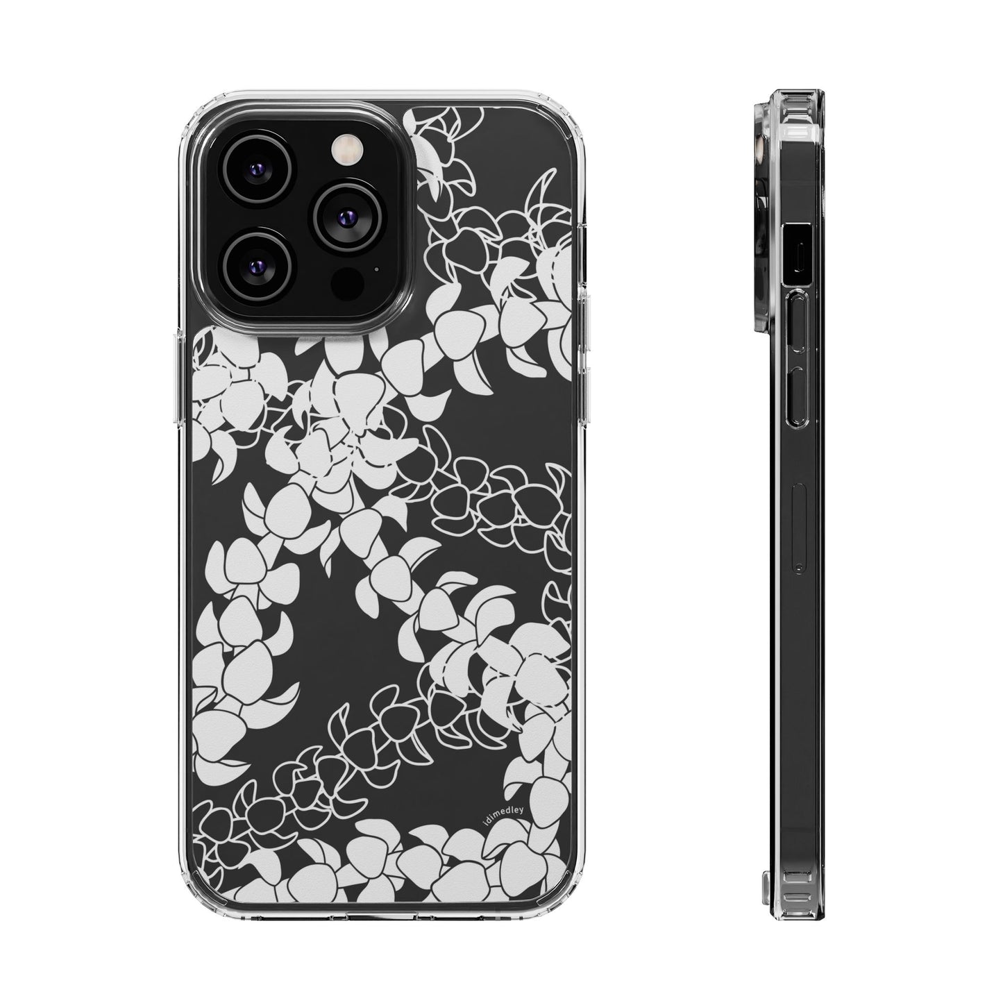 Puakenikeni Curvilinear Lei CLEAR Phone Case