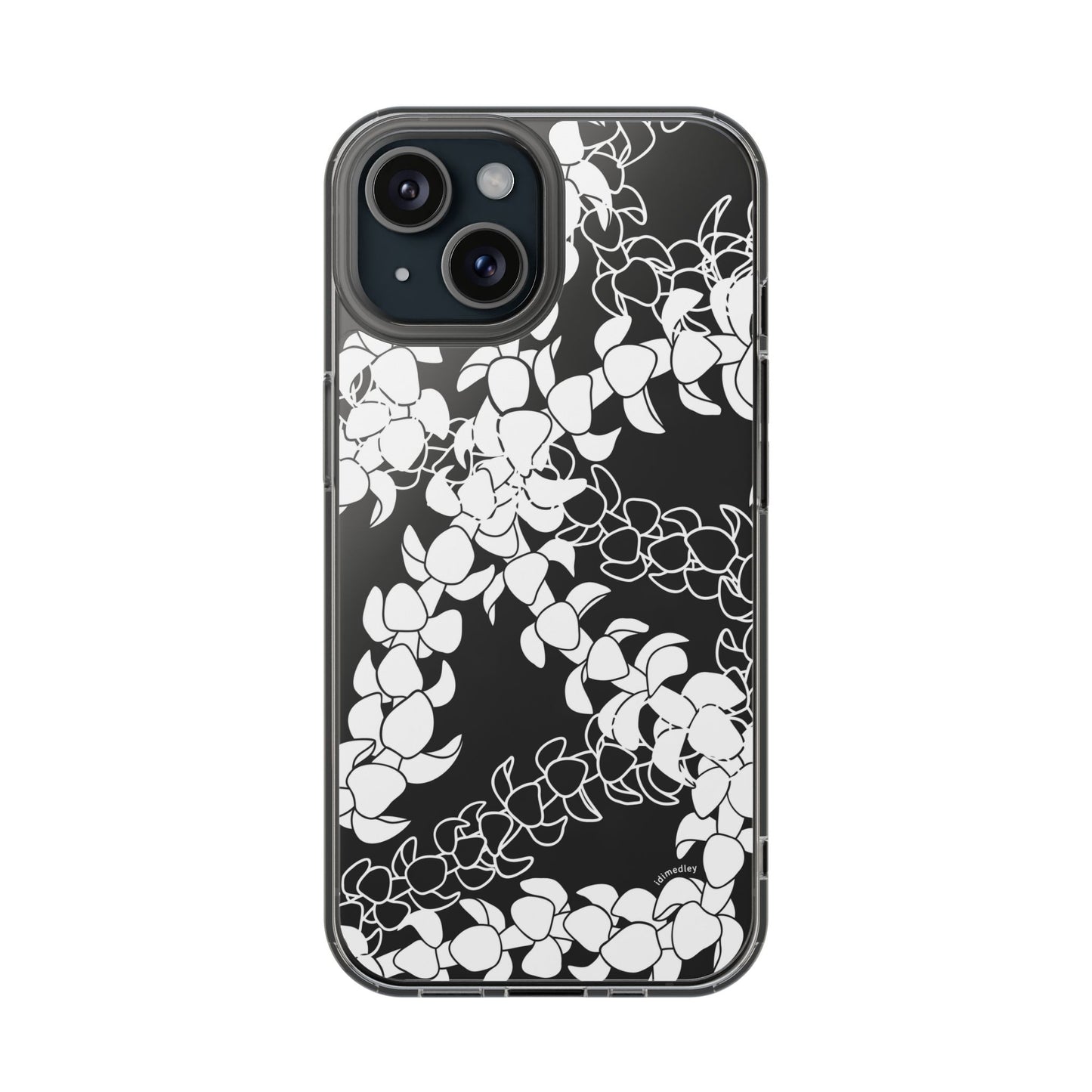 Puakenikeni Curvilinear Lei CLEAR Phone Case