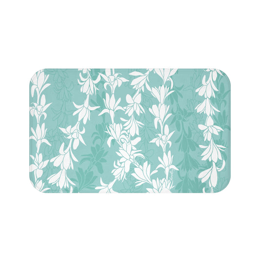 Bath Mat- Tuberoses for Nohea (Seafoam)