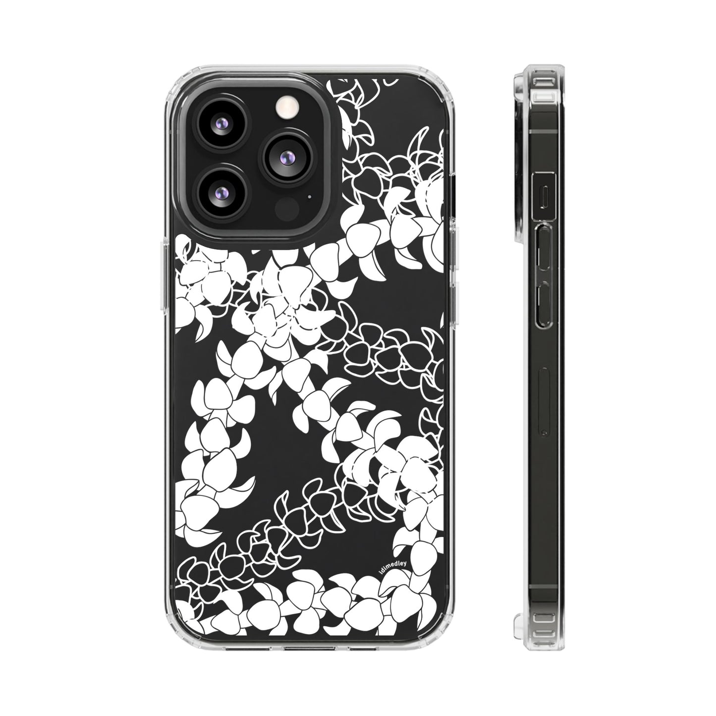 Puakenikeni Curvilinear Lei CLEAR Phone Case