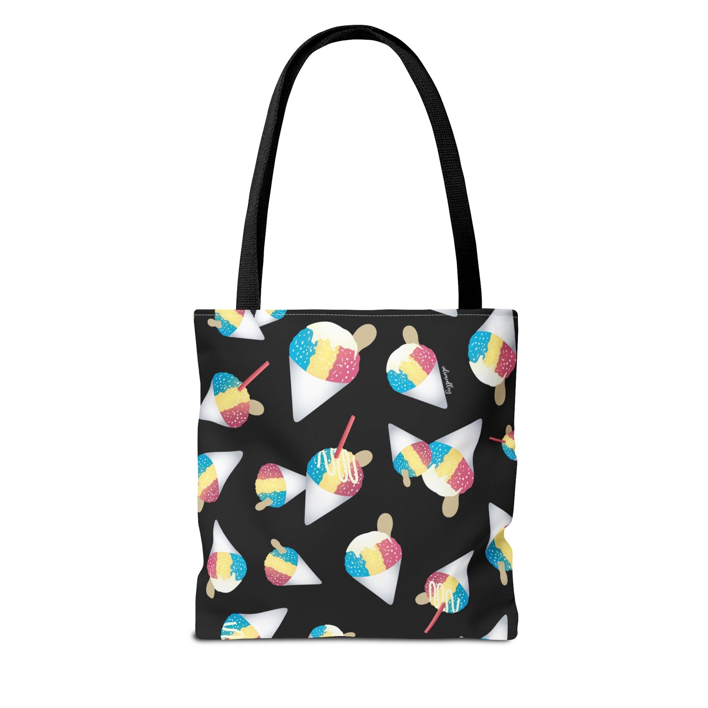 Tote bag- Rainbow Shave Ice/Snow Cones (Black)