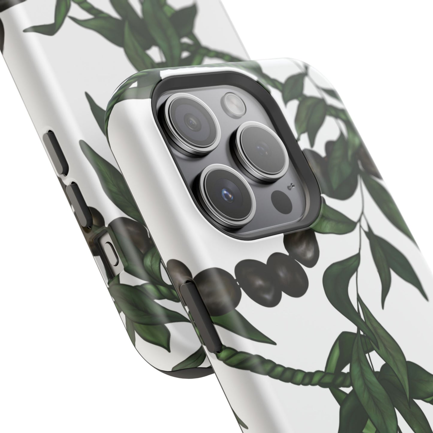 Kukui Nut, Maile, Ti Leaf Lei (White), MagSafe