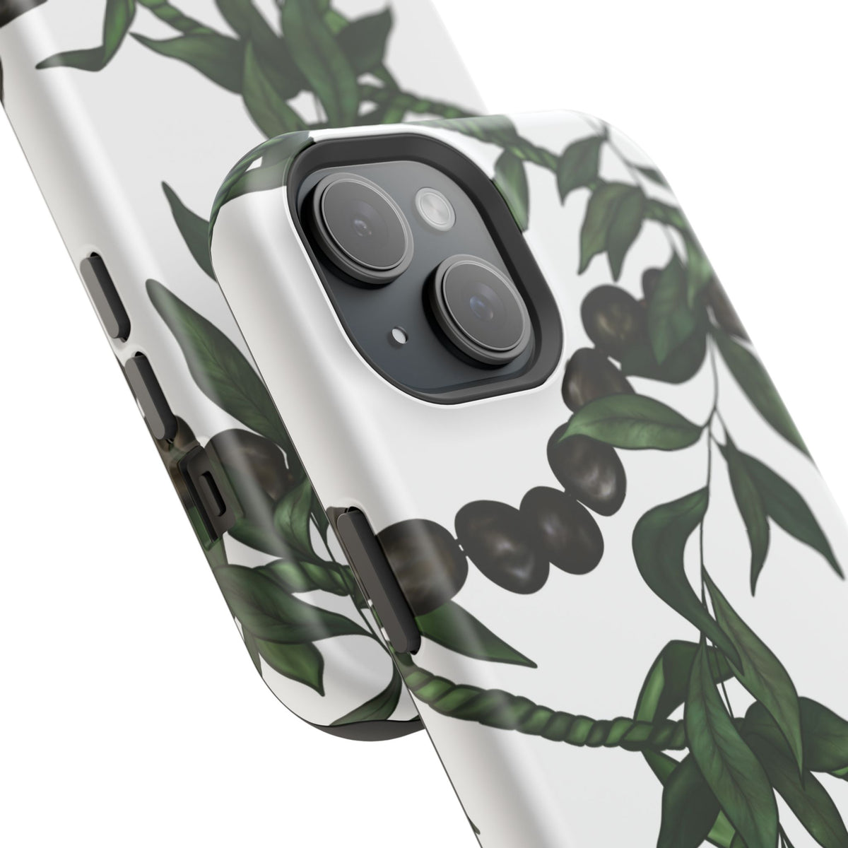 Kukui Nut, Maile, Ti Leaf Lei (White), MAGSAFE